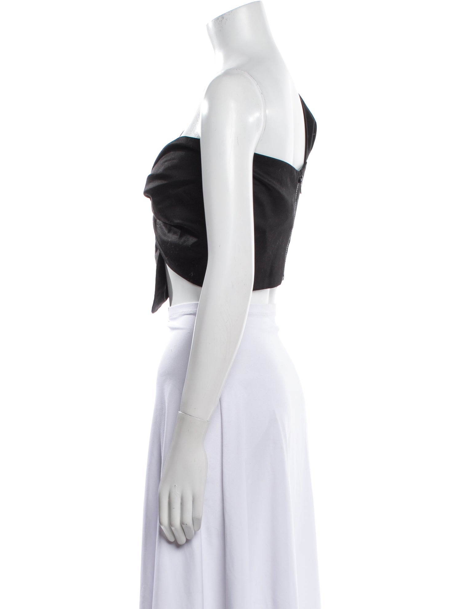 Just Bee Queen One-Shoulder Sleeveless Crop Top w/ Tags