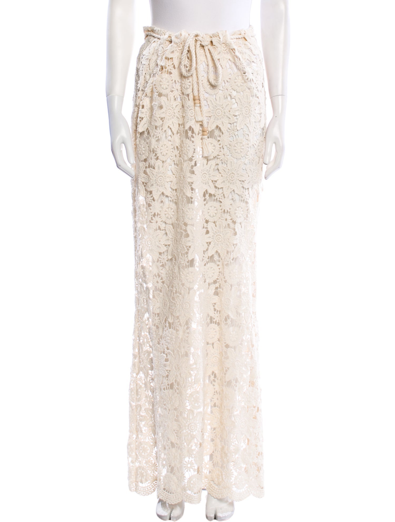 Just Bee Queen Lace Pattern Long Skirt