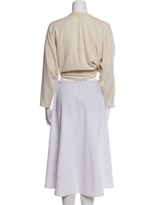 Just Bee Queen V-Neck Three-Quarter Sleeve Crop Top