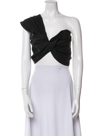 Just Bee Queen One-Shoulder Sleeveless Crop Top