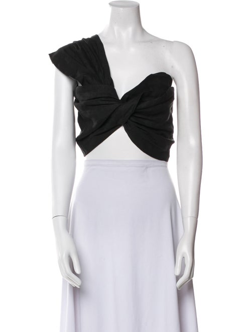 Just Bee Queen One-Shoulder Sleeveless Crop Top