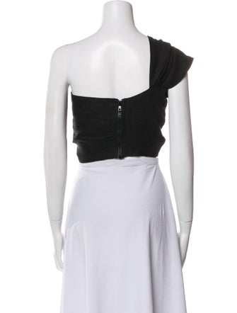 Just Bee Queen One-Shoulder Sleeveless Crop Top