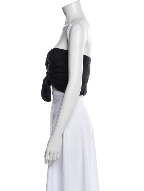 Just Bee Queen Linen One-Shoulder Crop Top