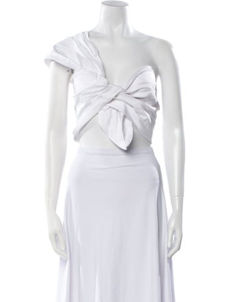 Just Bee Queen One-Shoulder Sleeveless Crop Top