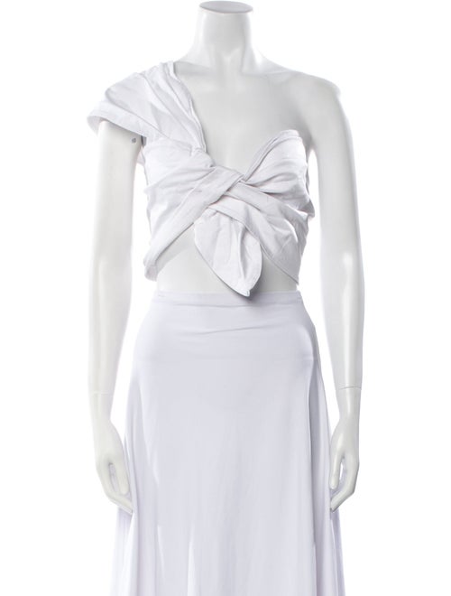 Just Bee Queen One-Shoulder Sleeveless Crop Top