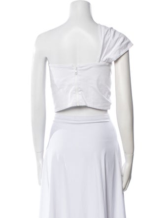 Just Bee Queen One-Shoulder Sleeveless Crop Top