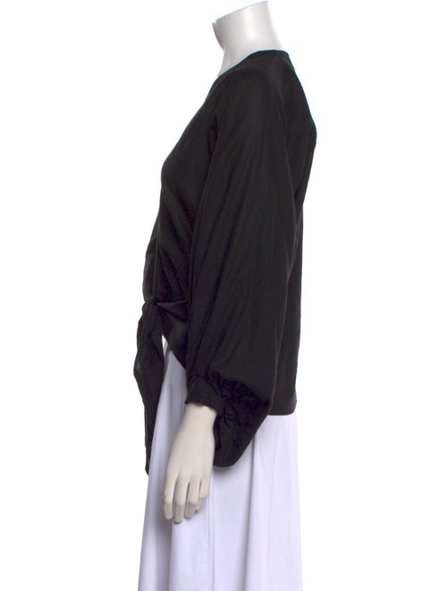 Just Bee Queen Linen V-Neck Blouse