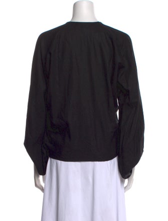 Just Bee Queen Linen V-Neck Blouse