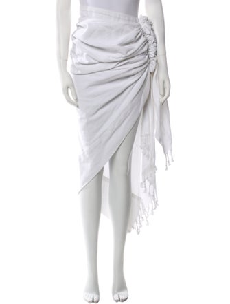 Just Bee Queen Tassel Accents Midi Length Skirt