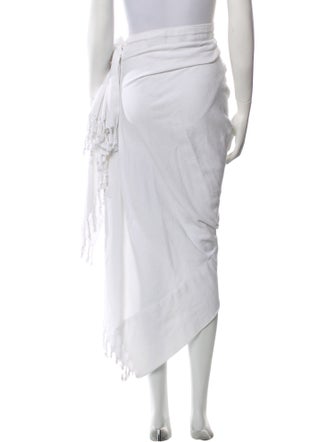 Just Bee Queen Tassel Accents Midi Length Skirt