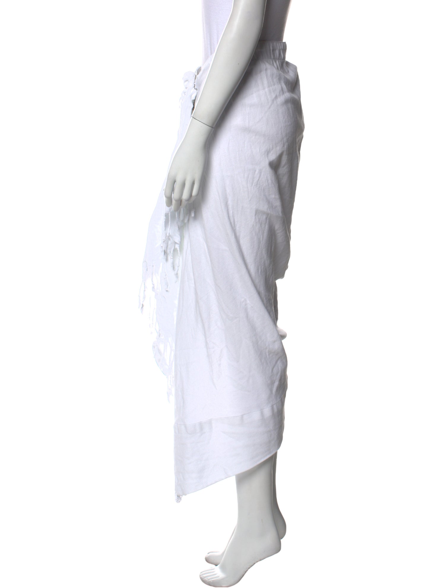 Just Bee Queen Tassel Accents Midi Length Skirt