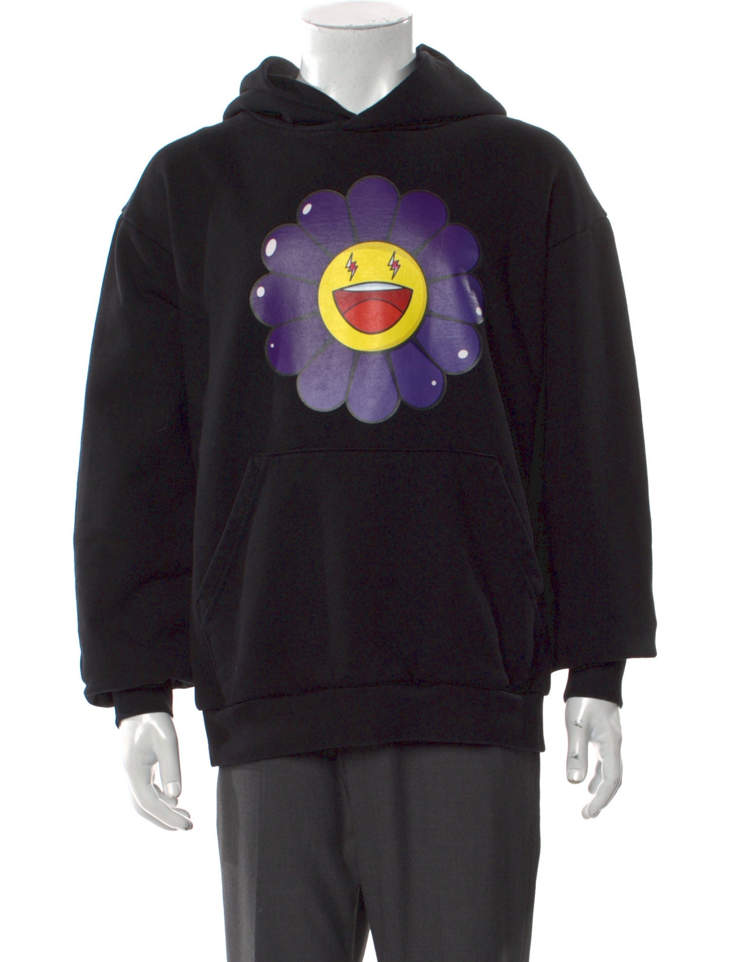 J Balvin x Takashi Murakami Graphic Print Crew Neck Hoodie
