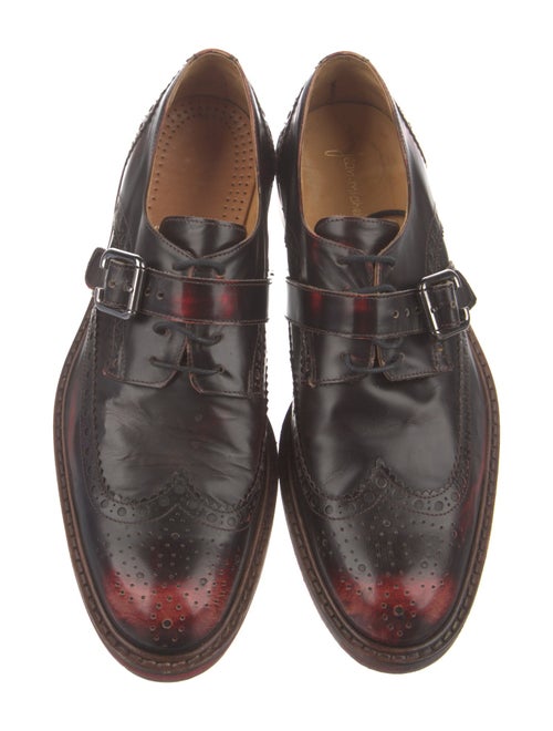Jean-Michel Cazabat Leather Printed Monk Straps