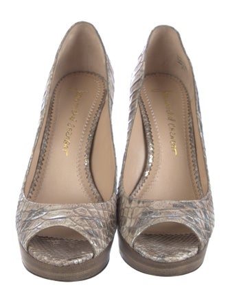 Jean-Michel Cazabat Python Animal Print Pumps