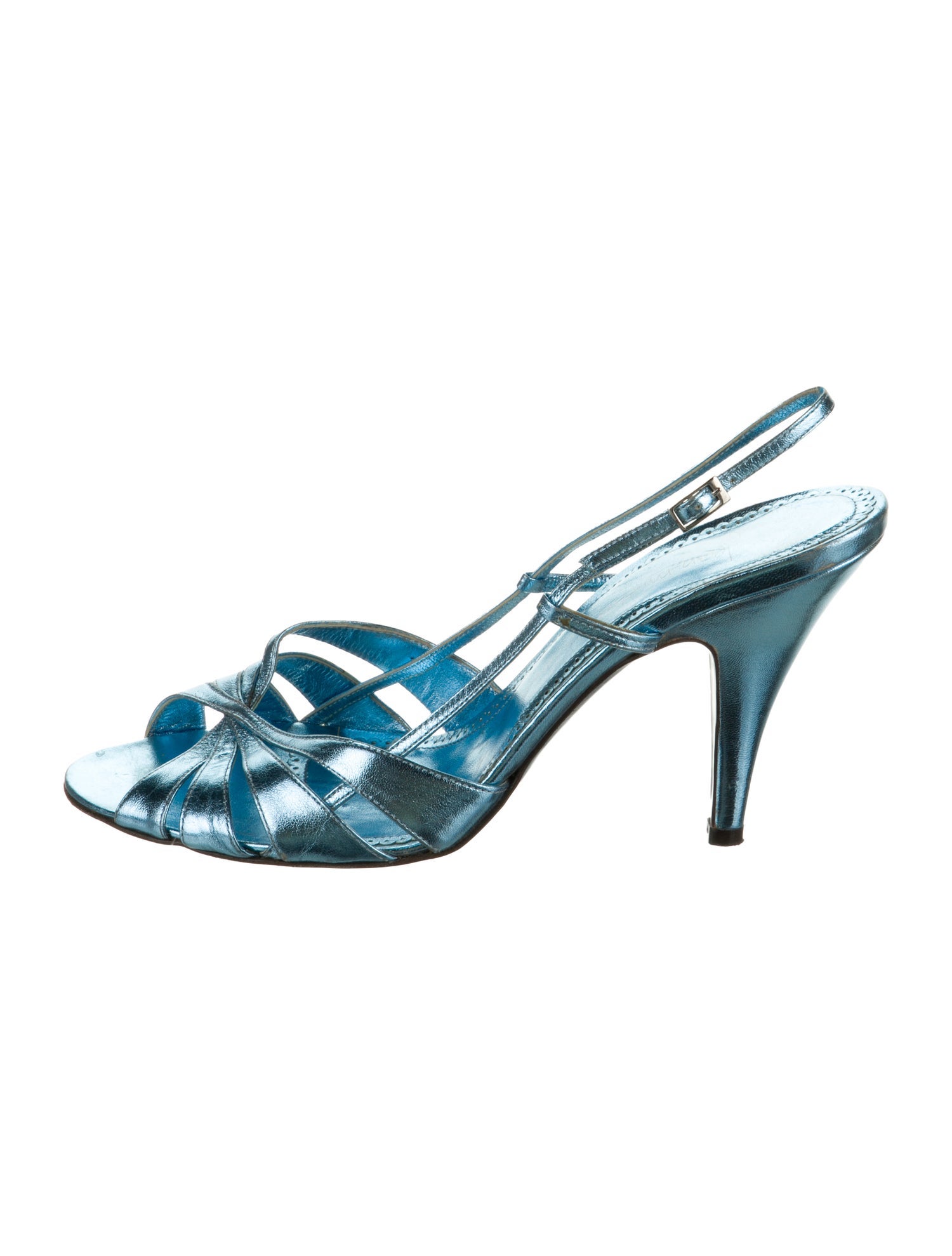 Jean-Michel Cazabat Patent Leather Slingback Sandals