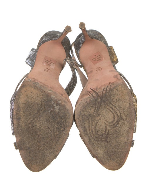 Jean-Michel Cazabat Glitter Animal Print Slingback Sandals