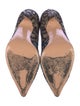 Jean-Michel Cazabat Printed Glitter Accents D'Orsay Pumps