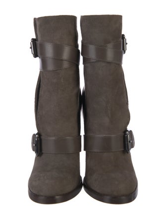 Jean-Michel Cazabat Suede Moto Boots
