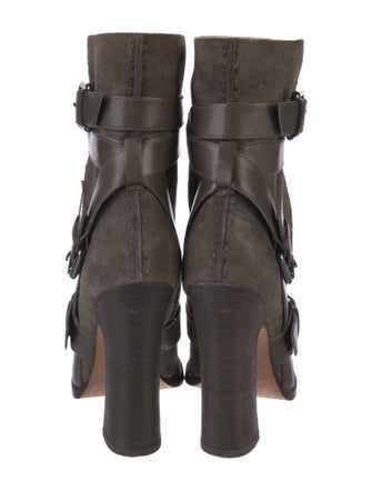 Jean-Michel Cazabat Suede Moto Boots