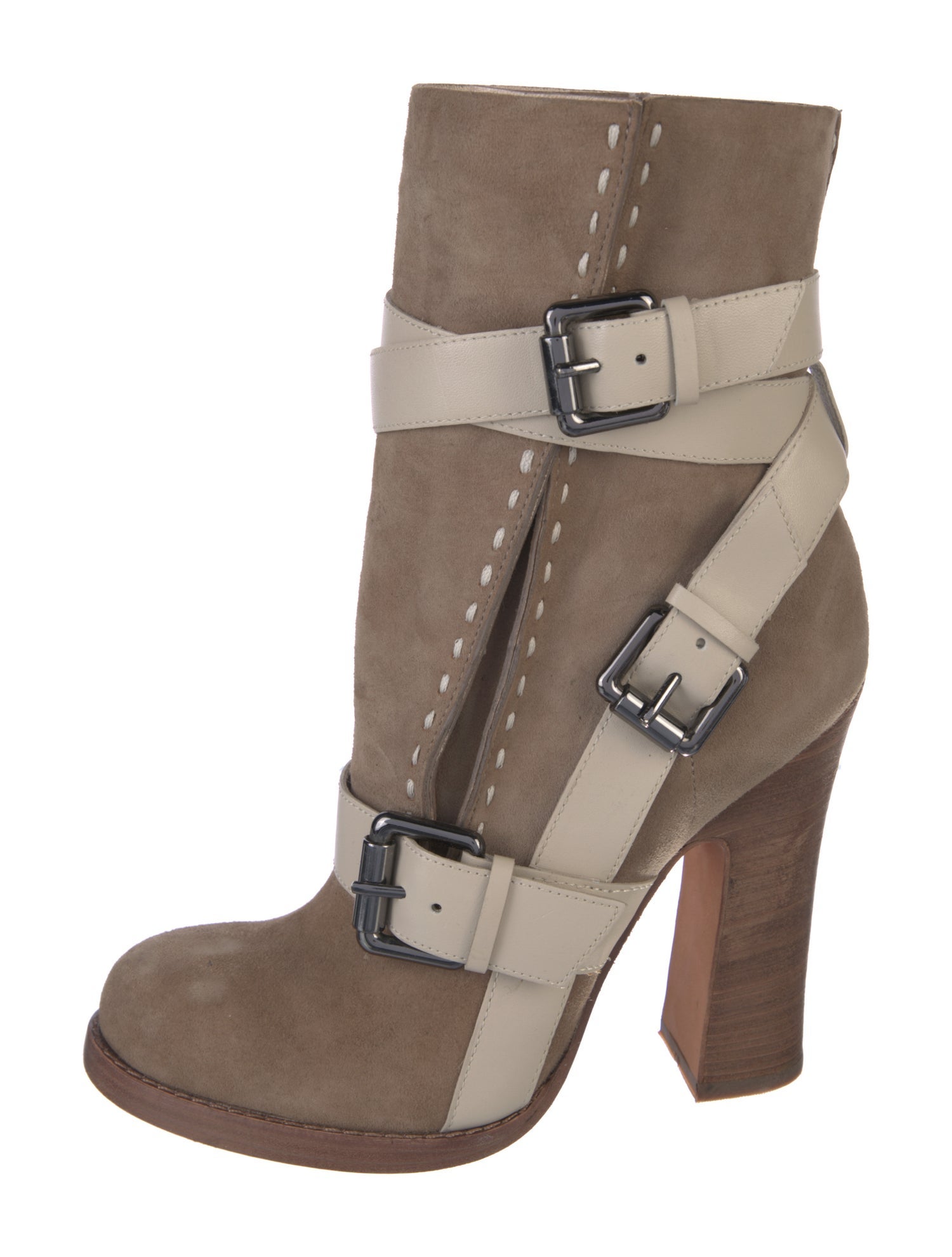Jean-Michel Cazabat Suede Colorblock Pattern Boots
