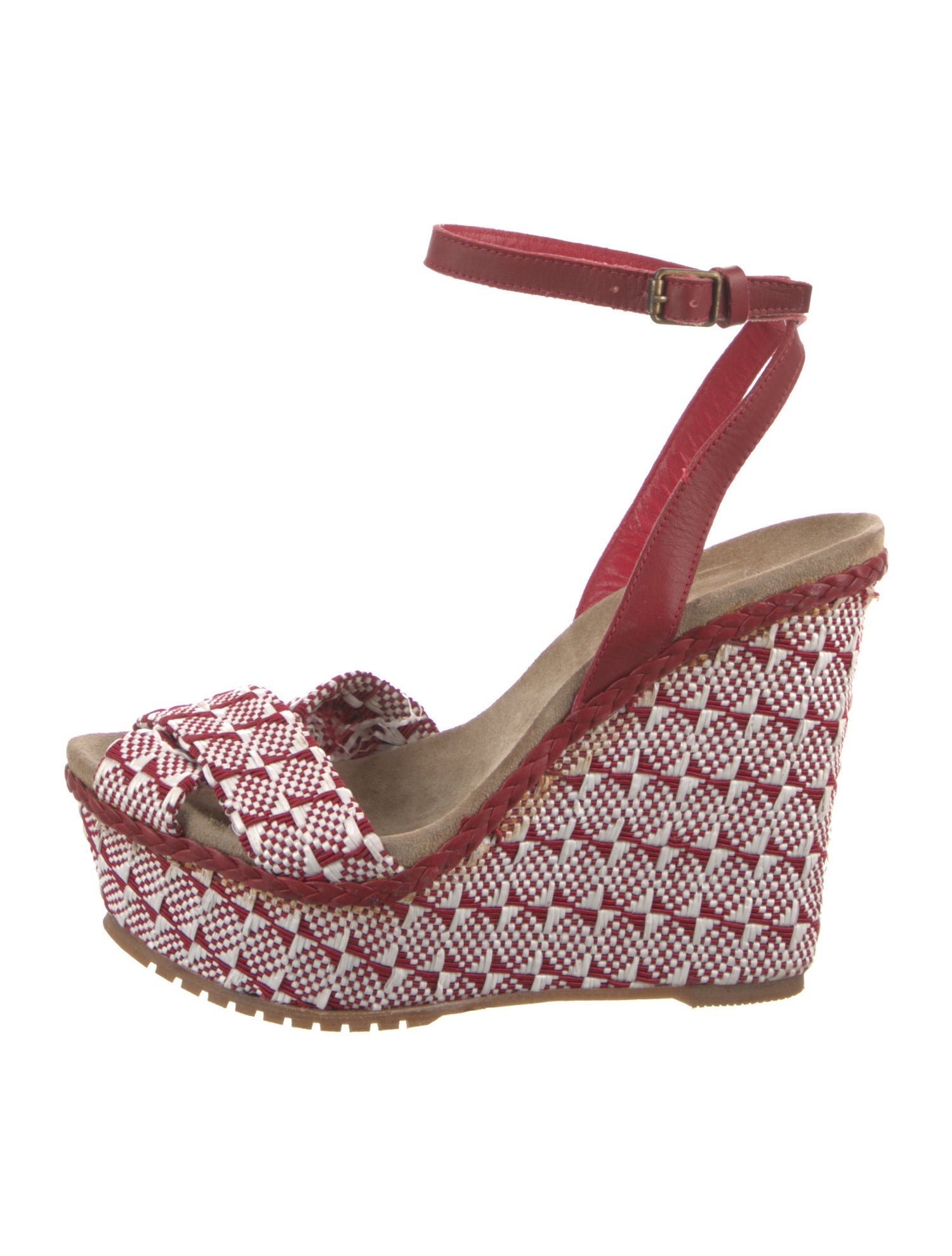 Jean-Michel Cazabat Leather Printed Espadrilles