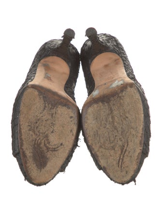 Jean-Michel Cazabat Leather Striped Pumps