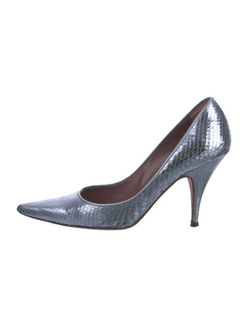 Jean-Michel Cazabat Leather Animal Print Pumps