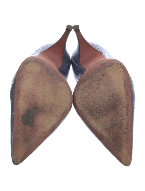 Jean-Michel Cazabat Leather Animal Print Pumps