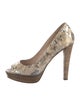 Jean-Michel Cazabat Python Animal Print Pumps