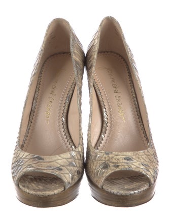 Jean-Michel Cazabat Python Animal Print Pumps