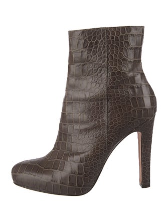 Jean-Michel Cazabat Leather Animal Print Boots