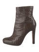 Jean-Michel Cazabat Leather Animal Print Boots