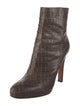 Jean-Michel Cazabat Leather Animal Print Boots