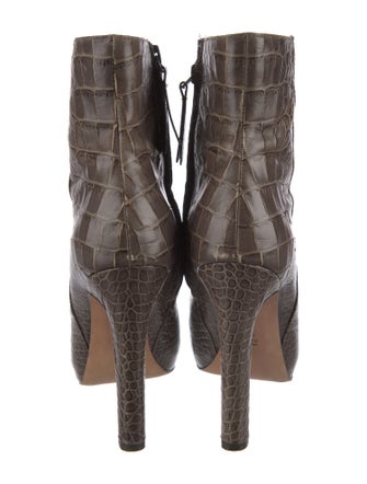 Jean-Michel Cazabat Leather Animal Print Boots