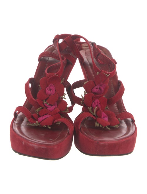 Jean-Michel Cazabat Suede T-Strap Sandals