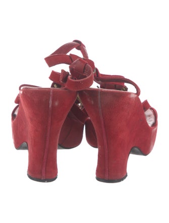 Jean-Michel Cazabat Suede T-Strap Sandals