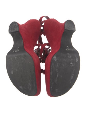 Jean-Michel Cazabat Suede T-Strap Sandals