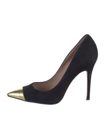 Jean-Michel Cazabat Suede Colorblock Pattern Pumps