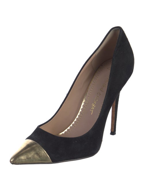 Jean-Michel Cazabat Suede Colorblock Pattern Pumps
