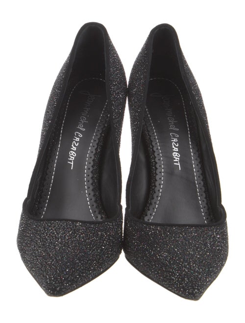 Jean-Michel Cazabat Glitter Printed D'Orsay Pumps