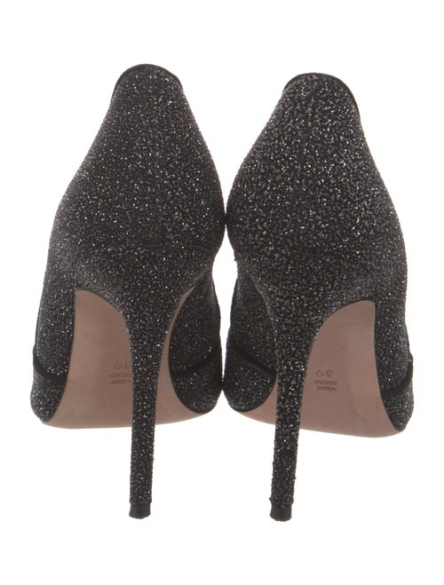 Jean-Michel Cazabat Glitter Printed D'Orsay Pumps