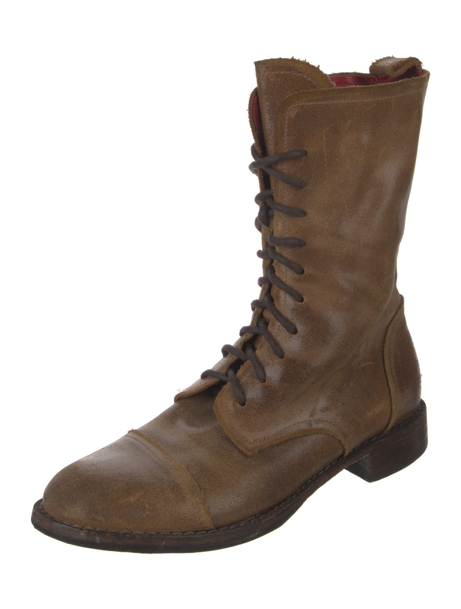 Jean-Michel Cazabat Leather Combat Boots