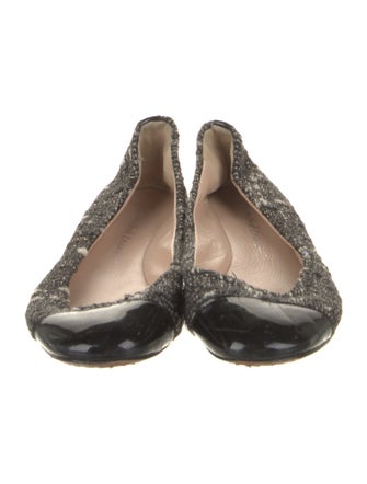 Jean-Michel Cazabat Tweed Tweed Pattern Ballet Flats