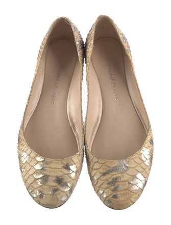 Jean-Michel Cazabat Snakeskin Animal Print Flats
