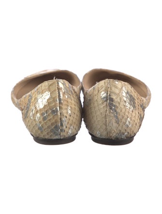 Jean-Michel Cazabat Snakeskin Animal Print Flats