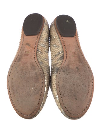 Jean-Michel Cazabat Snakeskin Animal Print Flats