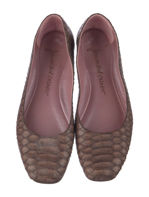 Jean-Michel Cazabat Leather Animal Print Flats