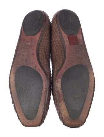 Jean-Michel Cazabat Leather Animal Print Flats