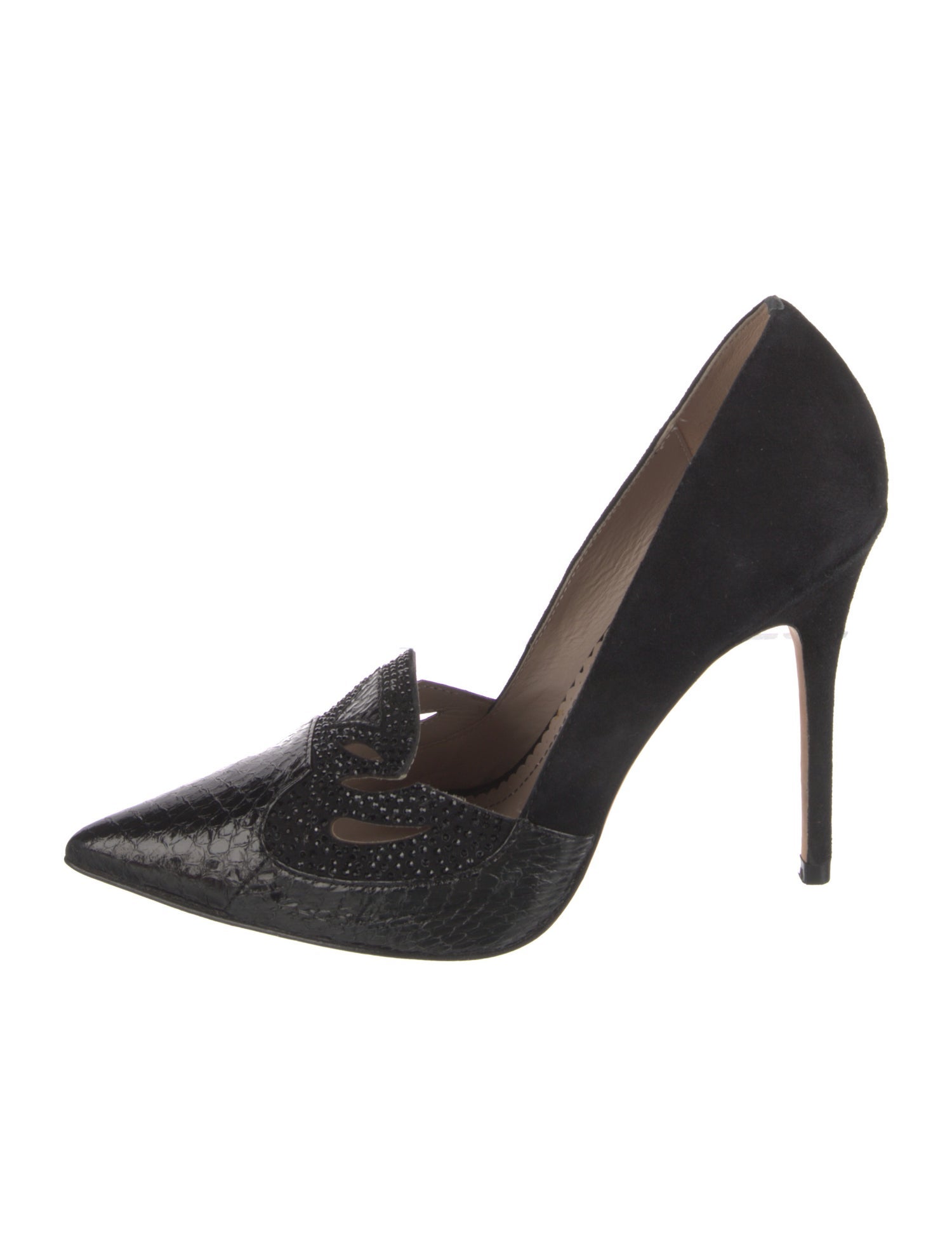 Jean-Michel Cazabat Suede Studded Accents Pumps