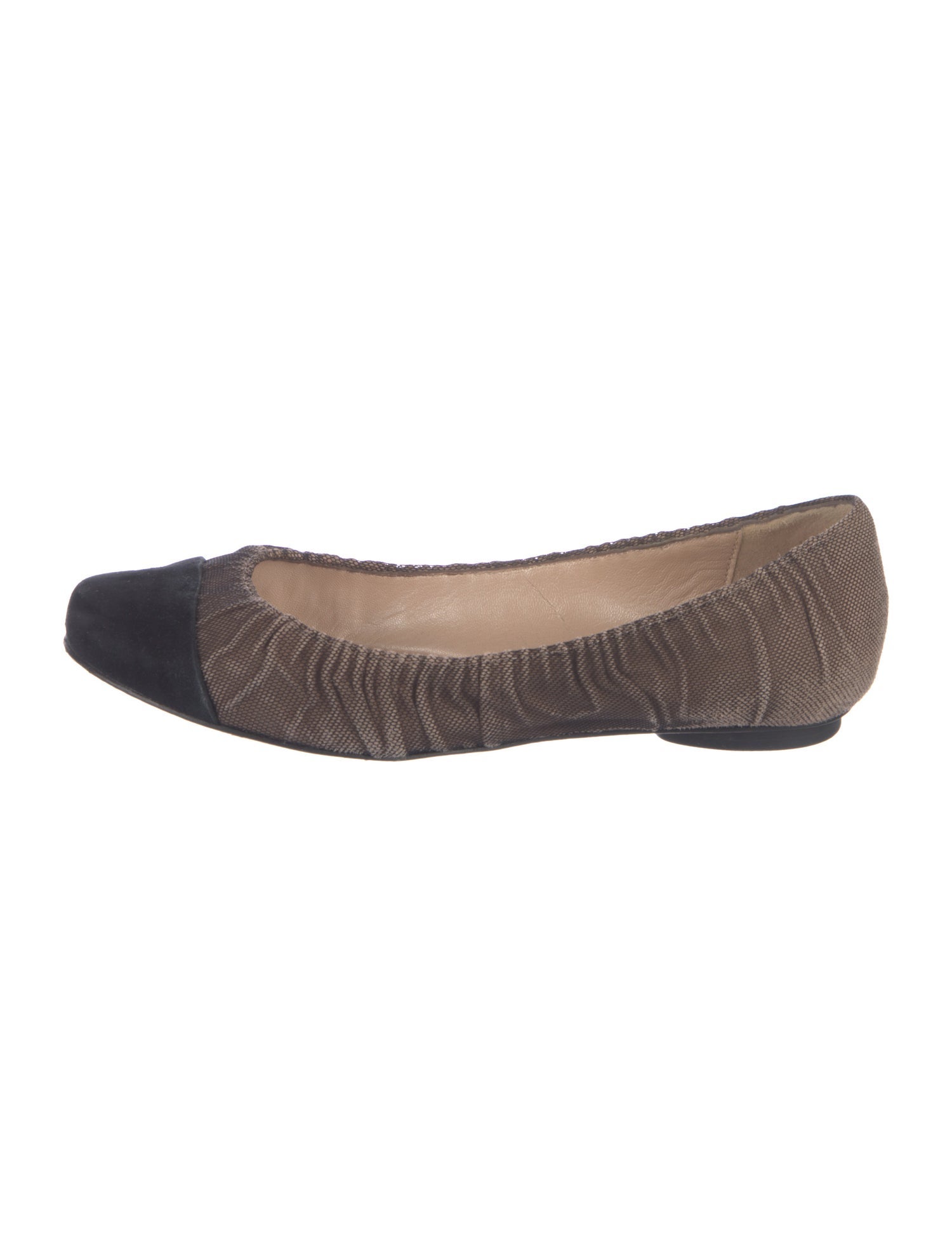 Jean-Michel Cazabat Suede Colorblock Pattern Ballet Flats